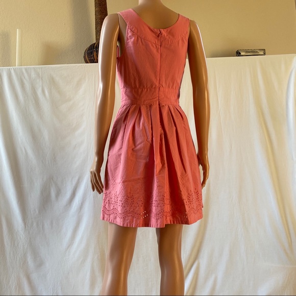 Women’s Sleeveless Pink Dress, 100% Cotton, Size 0 - Picture 2 of 5